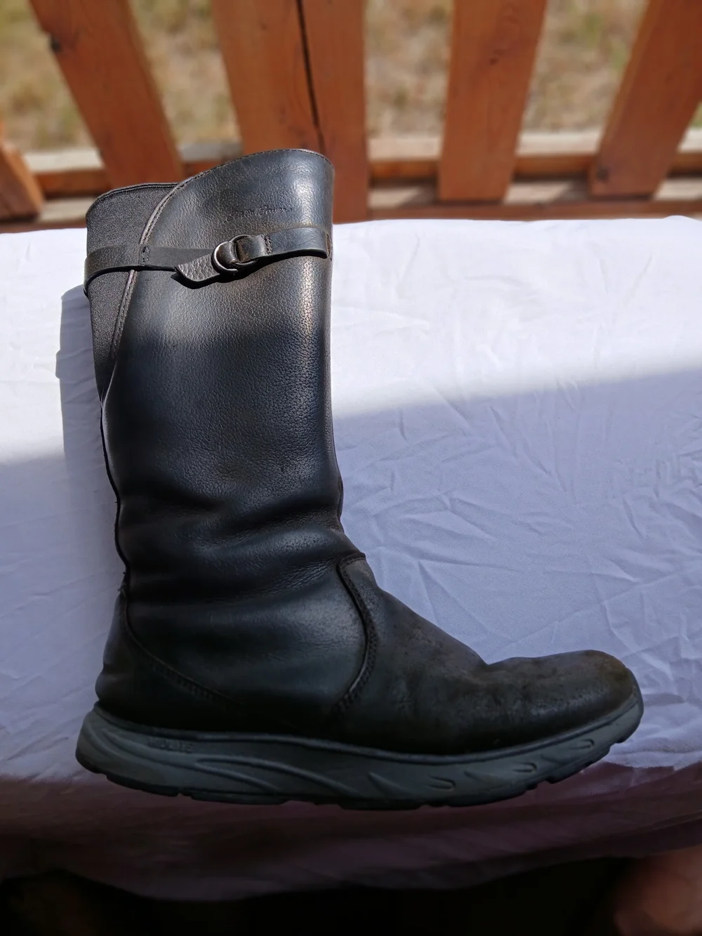 Eddie Bauer Black Tall Heeled Boots